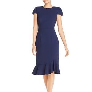 NWT Betsey Johnson Puff-Sleeve Scuba Crepe Dress